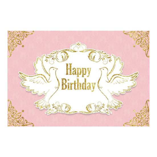 Background Cloth Add Atmosphere Hanging Shiny Printing Decorative Romantic Photograph Prop Pink Flower Print Different Style Birthday Party Backdrop