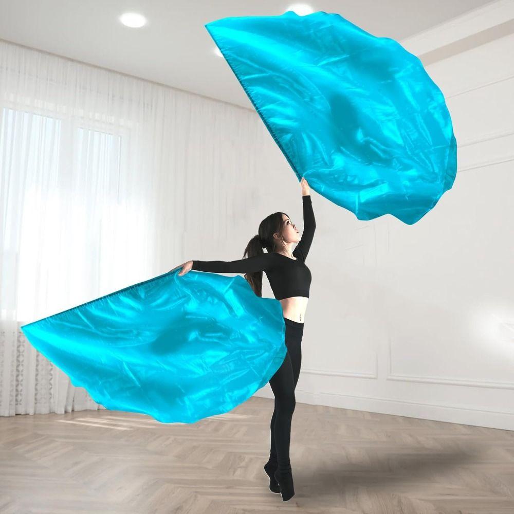 Scalable Rods Semi-circular Flags with Telescopic Sticks Dance Props New Colorful Scarves Flag