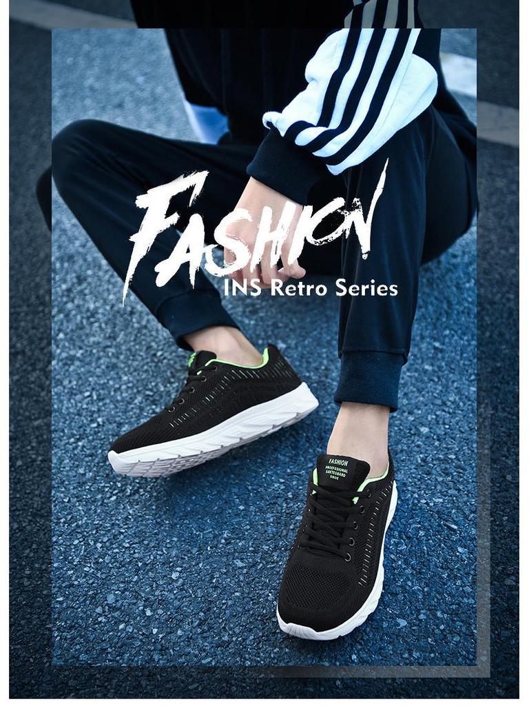 Atmungsaktive Mesh-Laufschuhe für Herren in großen Größen für Herbst/Winter – leichte und lässige Sportschuhe mit weicher Sohle