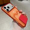 New Translucent Glitter Hard PC Card Holder Bracket Shockproof Phone Case For iPhone 17 Pro Max 15 13 13 16 Pro Max Back Cover