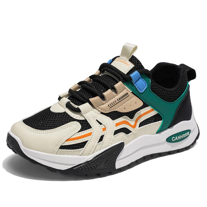 

Men s shoes summer sports shoes mesh breathable casual shoes new platform contrasting color retro trend student dad shoes men 39