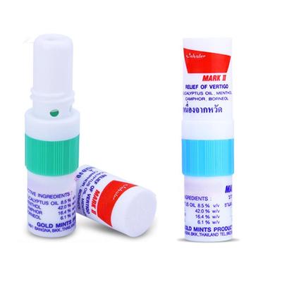 100% Nuovo Thailand Nasal Inhaler Mark 2 Herbal Nasal Inhaler Stick Mint Cylinder Oil Brancing Breezy Asthma