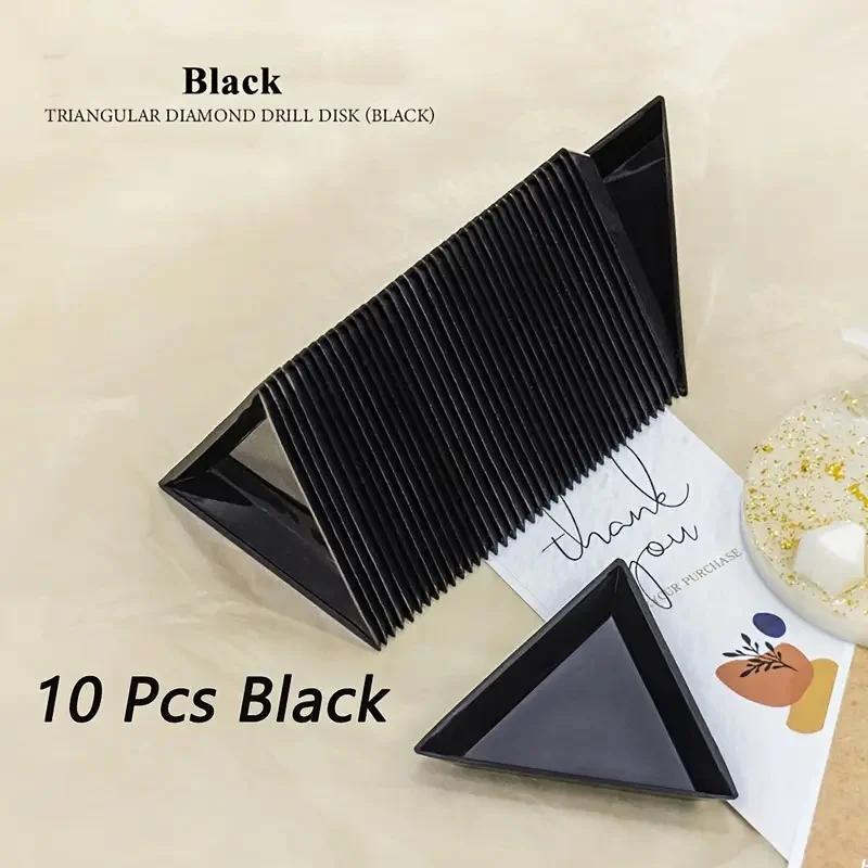 

BEPAN 10Pcs Colorful Plastic Triangle Nail Art Organizer Trays Perfect for Beads,Pearls&Jewelry Storage Lightweight Design DIY Tools