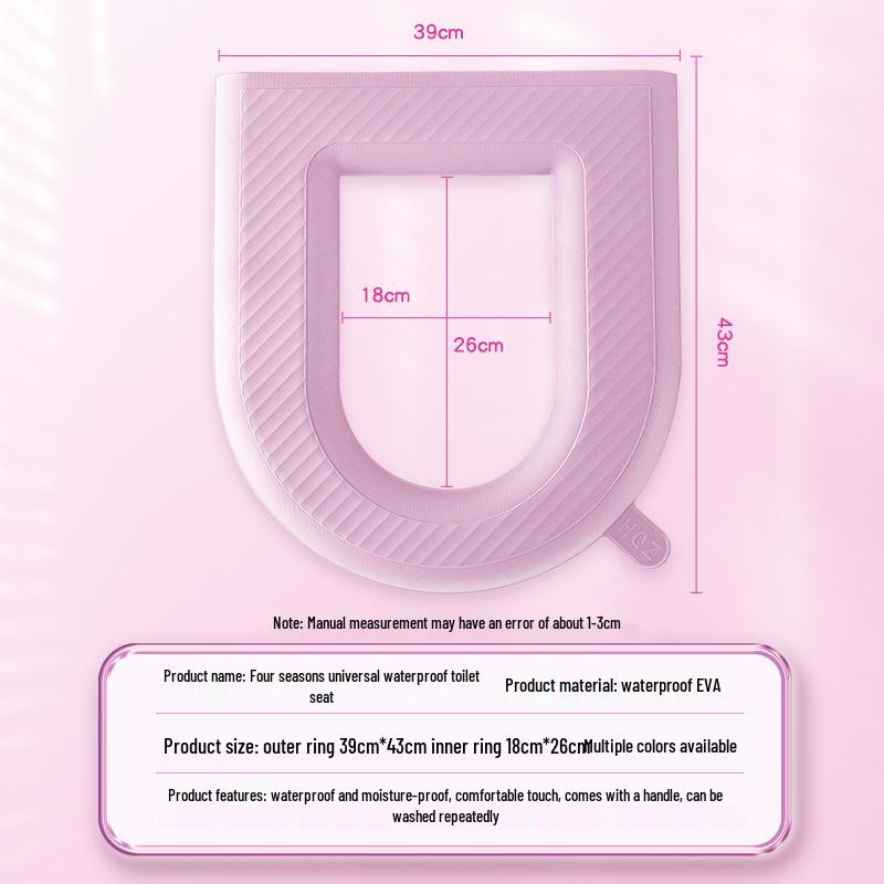 Universal Waterproof EVA Toilet Seat Cushion - Four Seasons Wash-Free Cover