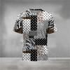 Men's 3D Printed Geometric Sports T-Shirt, Stylish and Unique Pattern, Summer Loose Crew Neck Short Sleeve T-Shirt