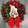 New Year with Lights Christmas Tree Wreath Front Door Sacred Christmas Wreath Jesus Door Hanging Ornaments Wall Decorations