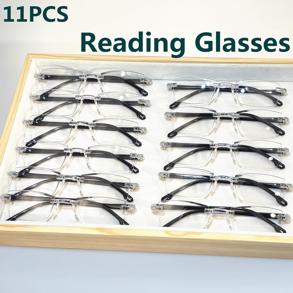 PCS Vintage Square Reading Glasses for Women Anti-Blue Light Polycarbonate Lens One-Piece Square Frame