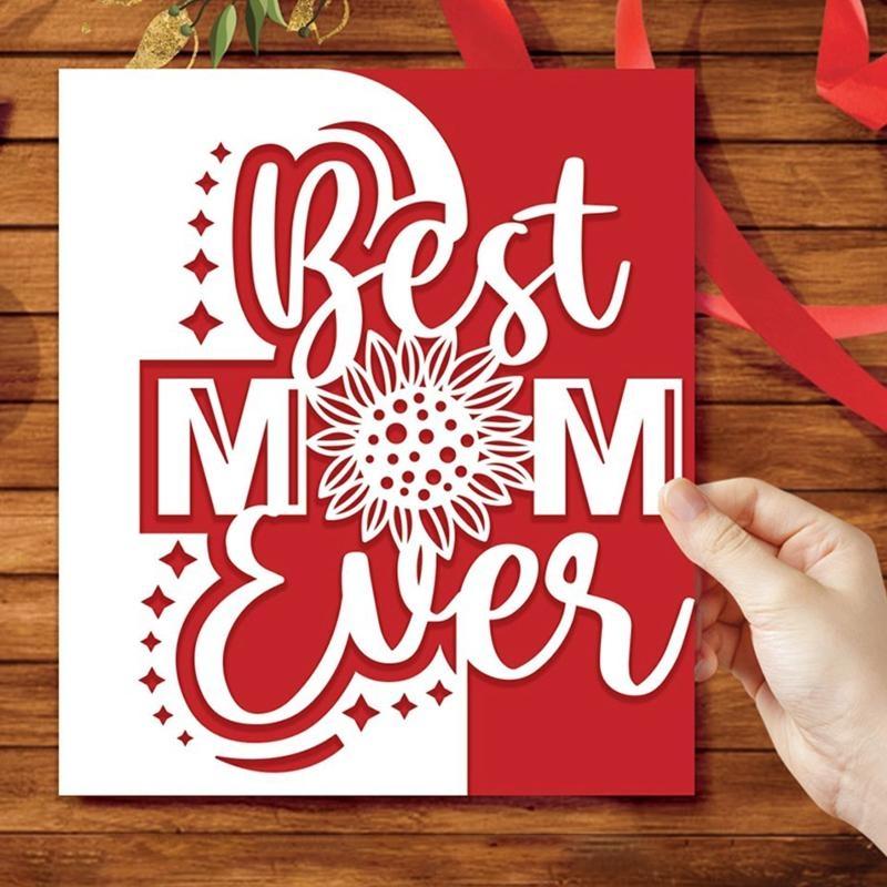 Best Mom Ever Metal Cutting Dies Scrapbooking Stencil Die Cuts Card Embossing