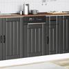 VidaXL Dishwasher Panel Lucca Black Engineered Wood, Dishwasher Front Panel, Panel, Door Panel 853888