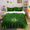 Green Spiral Decorative Set Soft Comfortable Duvet Cover Bedding Set Included 1*Duvet Cover & 2*Pillowcases, Gift