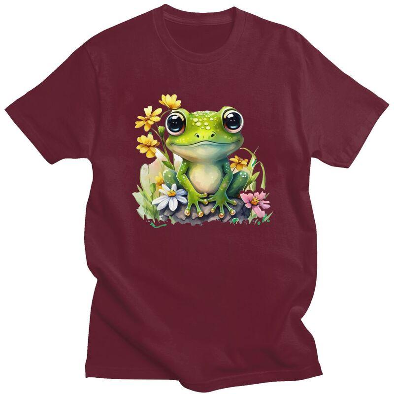 Custom Funny Frog T Shirts for Men 100 Cotton Tees Tshirt ShortSleeve Fashion Tshirt Clothes