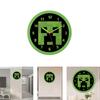Minecraft Green Pixel Pattern Wall Silent Clock For Living Room And Bedroom Decor