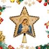 Feiertag Bastelbedarf Christlich Kunstperlen Kunst Weihnachtsbaumspitze Set, DIY Glaube Krippe Handgefertigt Perlenstern Ornament Dekoration, Baumspitze