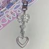 Bowknot Heart Pendant Cellphone Strap Phone Chain Detachable Bow Phone Lanyard Handmade Keychains for Wallet Bags