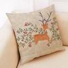 Creative Winter Animal Linen Pillowcase Cartoon Animal Pattern Car Cushion Cover Living Room Sofa Decoration