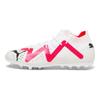 Puma Future Pro Punta Tonda Confortevole MG (Borchie corte in gomma) Scarpe da Calcio in Tessuto Erba Artificiale Uomo Scarpe da Calcio Bianco Rosa 107363-01