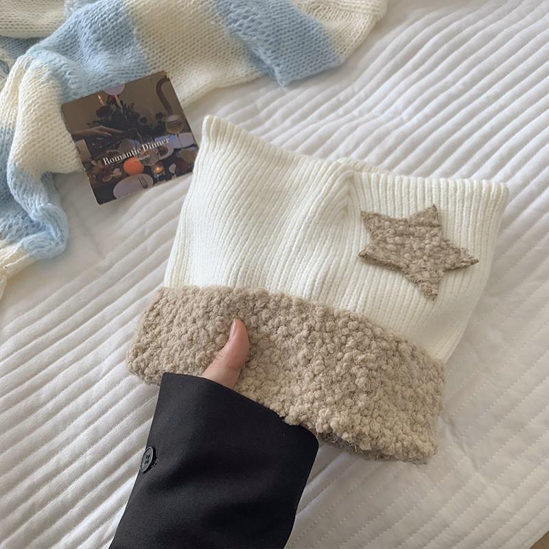 

Трендовая вязаная шапка с кошачьими ушками для мужчин и женщин, обеспечивающая тепло и комфорт в различных милых цветовых сочетаниях Coffee White