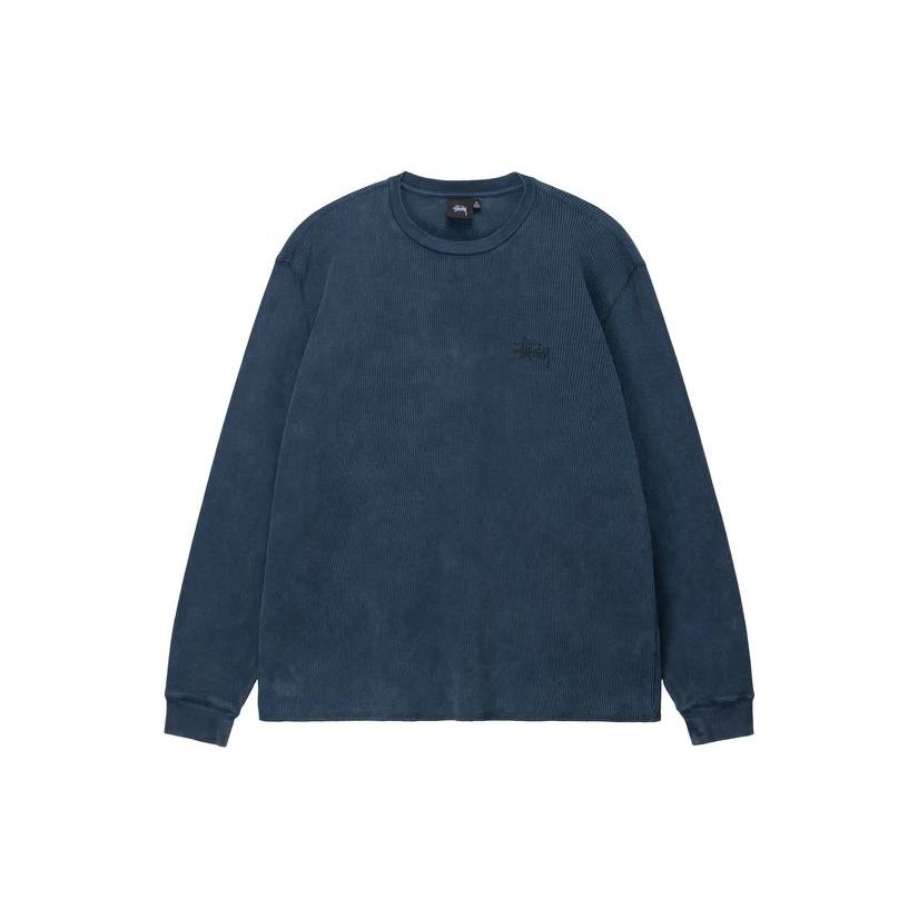 Stussy FW22 Letter Print Crewneck Pullover Long Sleeve Sweatshirt Men sweatshirt 1140336