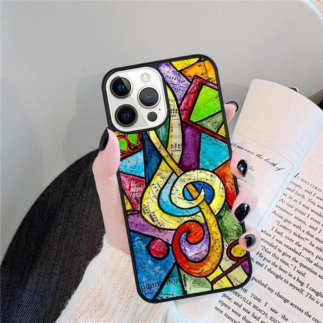 Music Notes Phone Case Cover For iPhone 17 Air 15 16 14 13 12 Pro Max 11 Pro Max Plus Coque Shell