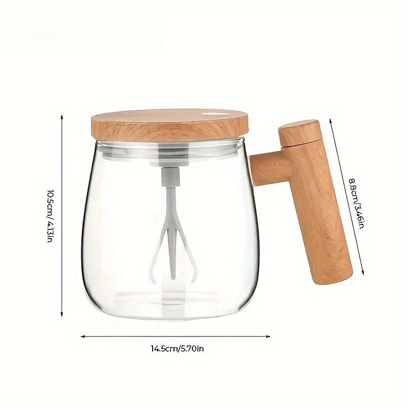 [Self Stirring Mug] 400ML Self Stirring Mug-Electric Mixing Cup with High Borosilicate Glass-Rotating Home Office Travel Stirring Cup for Coffee/Milk