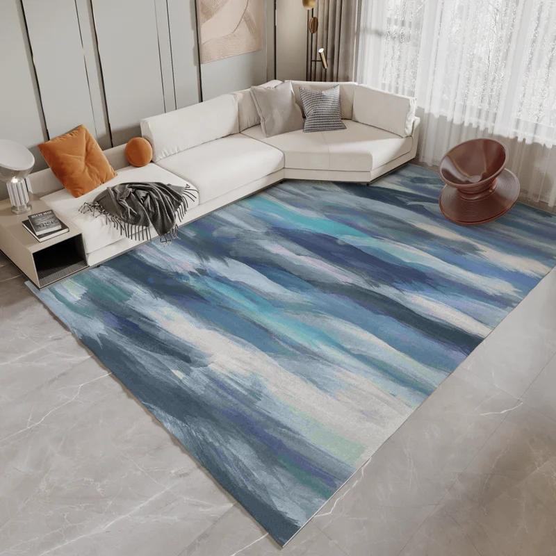 Abstract Oil Painting Retro Carpets for Living Room Rectangular Crawling Coffee Table Floor Mat Large Area Sofa Rugs Home Decor