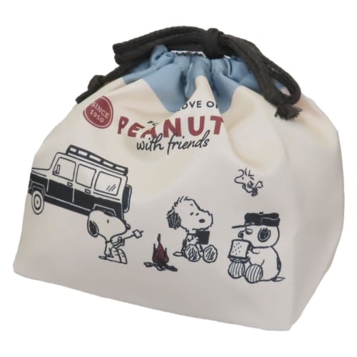 Snoopy Lunch Drawstring Bento Pouch / ENJOY WAGON Peanuts