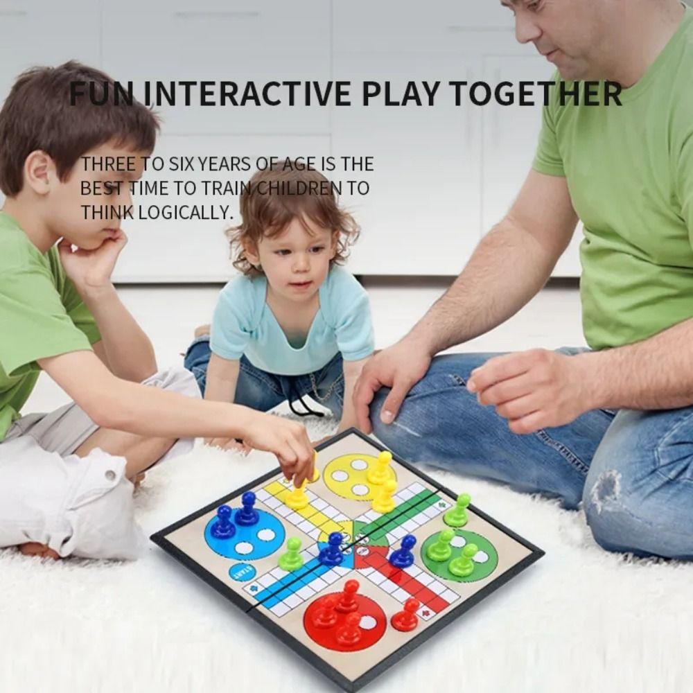 Magnetic Flying Chess Concentration Training Ludo Board Game Funny   Parent-Child Toys