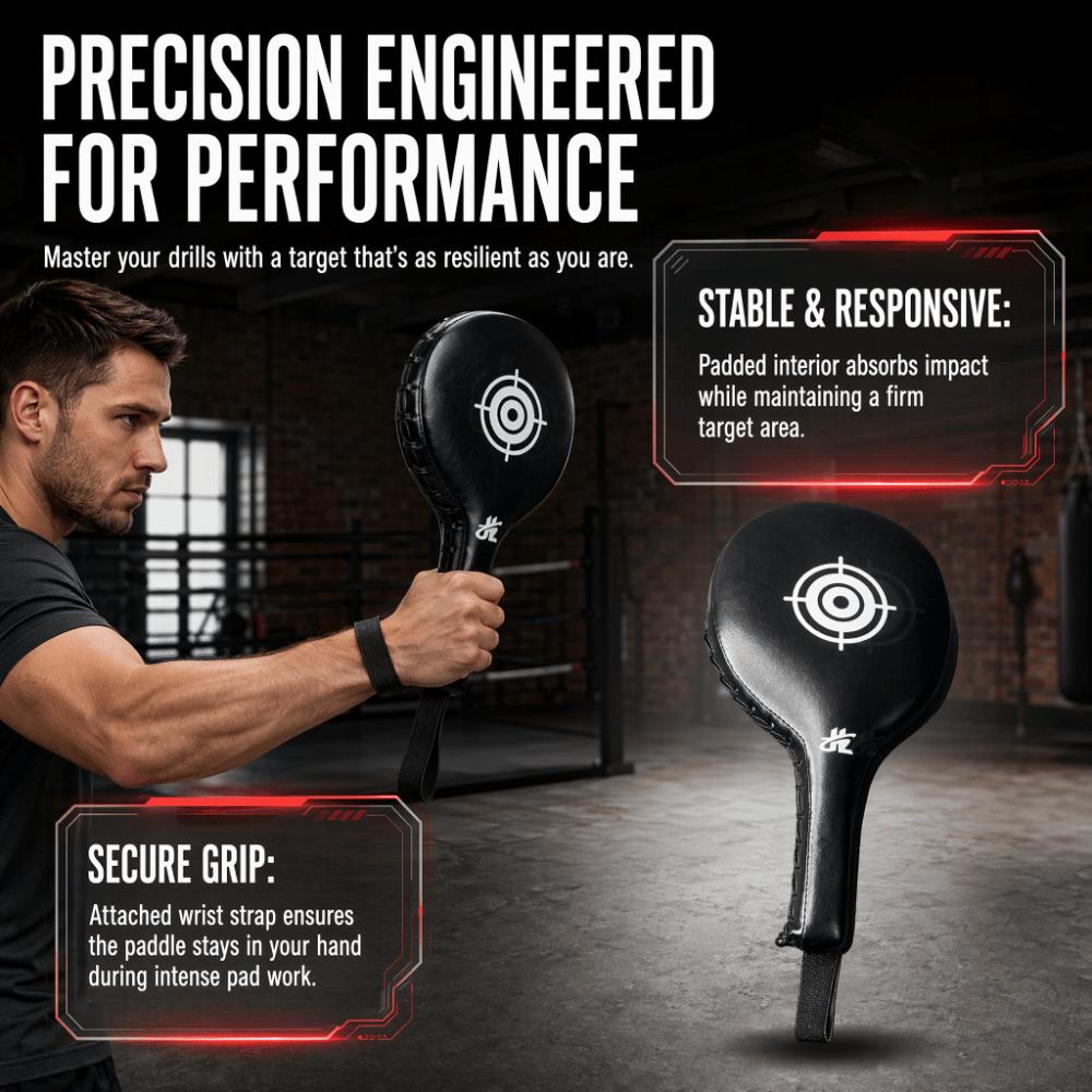 PU Boxing Target Paddle Black Black PU Boxing Target Portable Striking Target Pad  Karate Drills