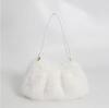 Women's Autumn and Winter Handbag Imitation Fur Fashion Hundred with Plush Bag Solid Color Large Capacity Zipper Shoulder Bag
