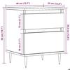 VidaXL Tables de chevet 2 pcs vieux bois 40x35x50 cm bois d’ingénierie, meuble de chevet, table d'appoint, armoire de lit, 857397