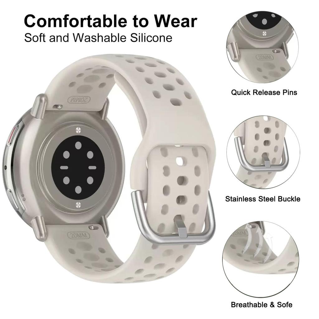Original Band For Amazfit Active 2 watch Strap accessories sport breathable Silicone 20mm Bracelet Correa Amazfit GTS 3 2 4 mini