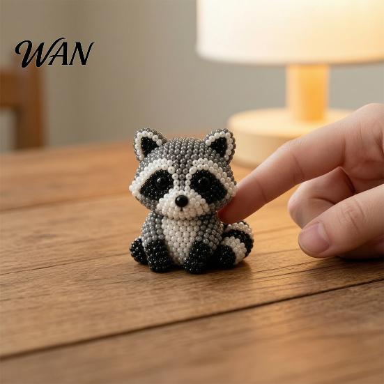 Adornos de Cuentas Texturizadas Kit DIY de Cuentas de Animales, Pequeño Set de Manualidades con Cuentas 3D, Lindo Kit Creativo de Arte con Cuentas para Principiantes Adolescentes Adultos Alivio del Estrés