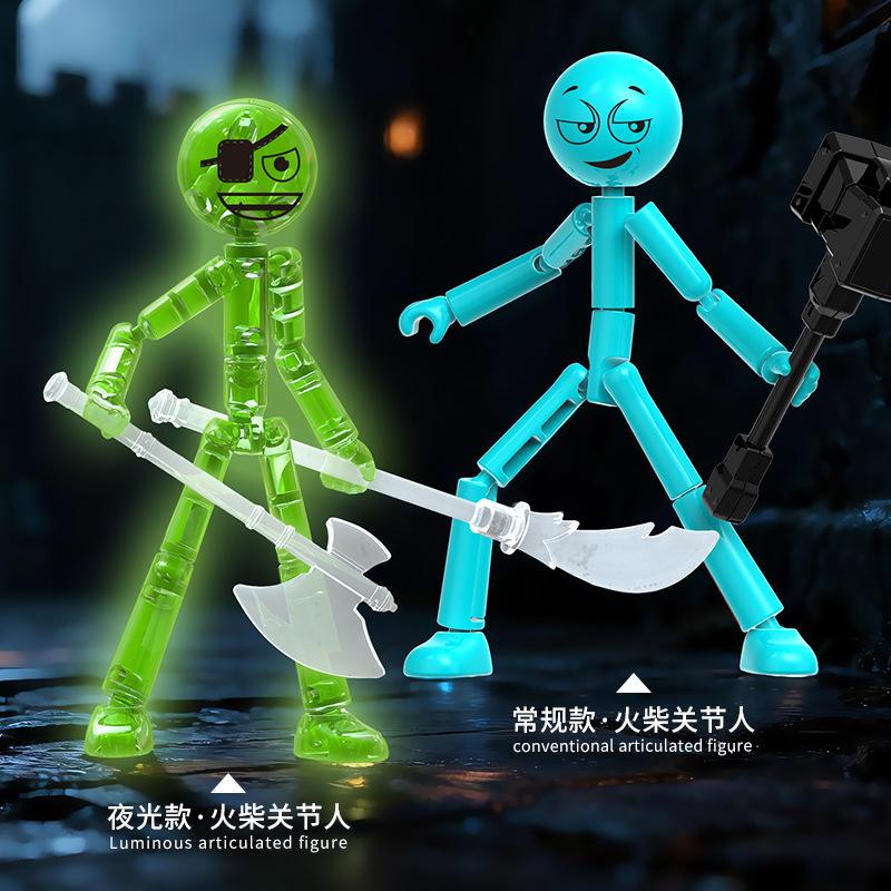 New joint people runaway stickman more movable assembly variety of creative building block people doll wholesale