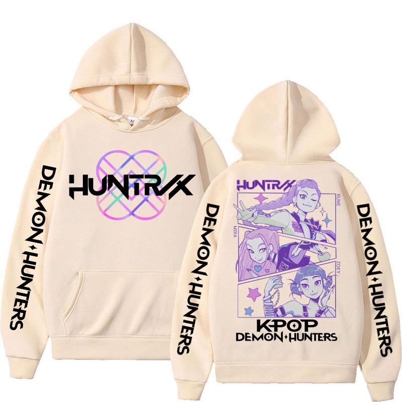 KPop New Movie Demon Hunters Graphic Hoodie Men Women Fashion Harajuku Manga Hooded Sweatshirt Fleece Warm Oversized Tracksuit