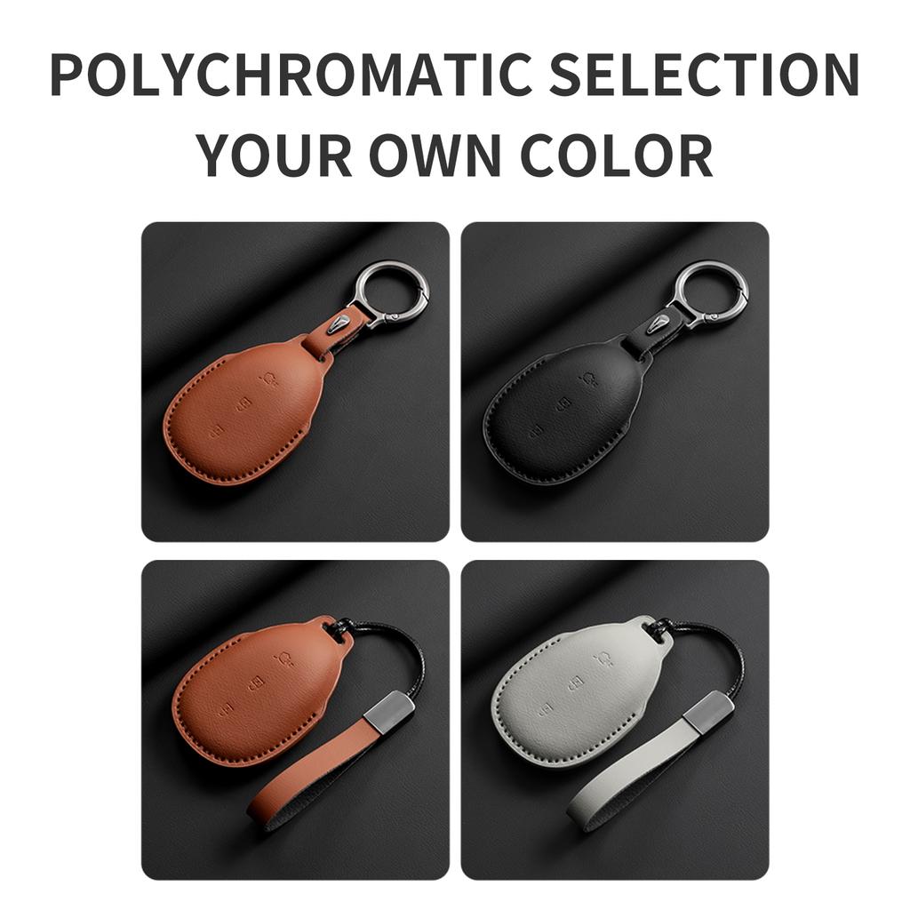 Car Key Case Cover For Changan Qiyuan A07 Q07 Original Cars Color Leather Key Case Cover Protector Shell Decoratives Accessories