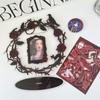 Dark Night Rose Insert Card Standing Star Love Bean Fan Spin Photo Storage Organize Photo Frame Acrylic