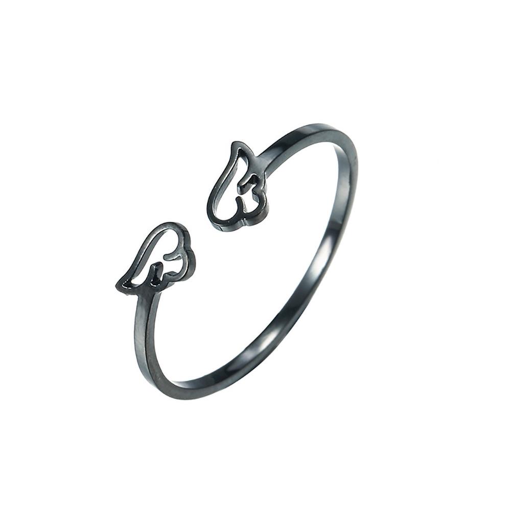 

Teamer Cute Angel Wings Rings For Women Adjustable 2026 Trendy Stainless Steel Couple Open Ring Jewelry Birthday Gifts Wholesale