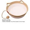 Cat Bed Basket Cotton Rope Woven Pet Bed Breathable Cat Ear Pet Sleeping Basket with Ball Toy for All Seasons Medium Large Cats