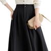 Bust Skirt Women Spring and Autumnal New Black Skirt Temperament A Word Long Skirt