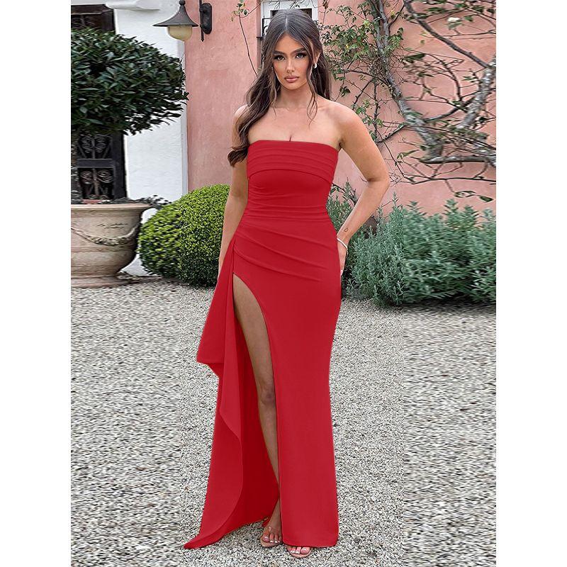 Xiaoke Wiwi Western Style High-Grade Tube Top Dress 2025 New Popular Banquet Guest Dresses This Year