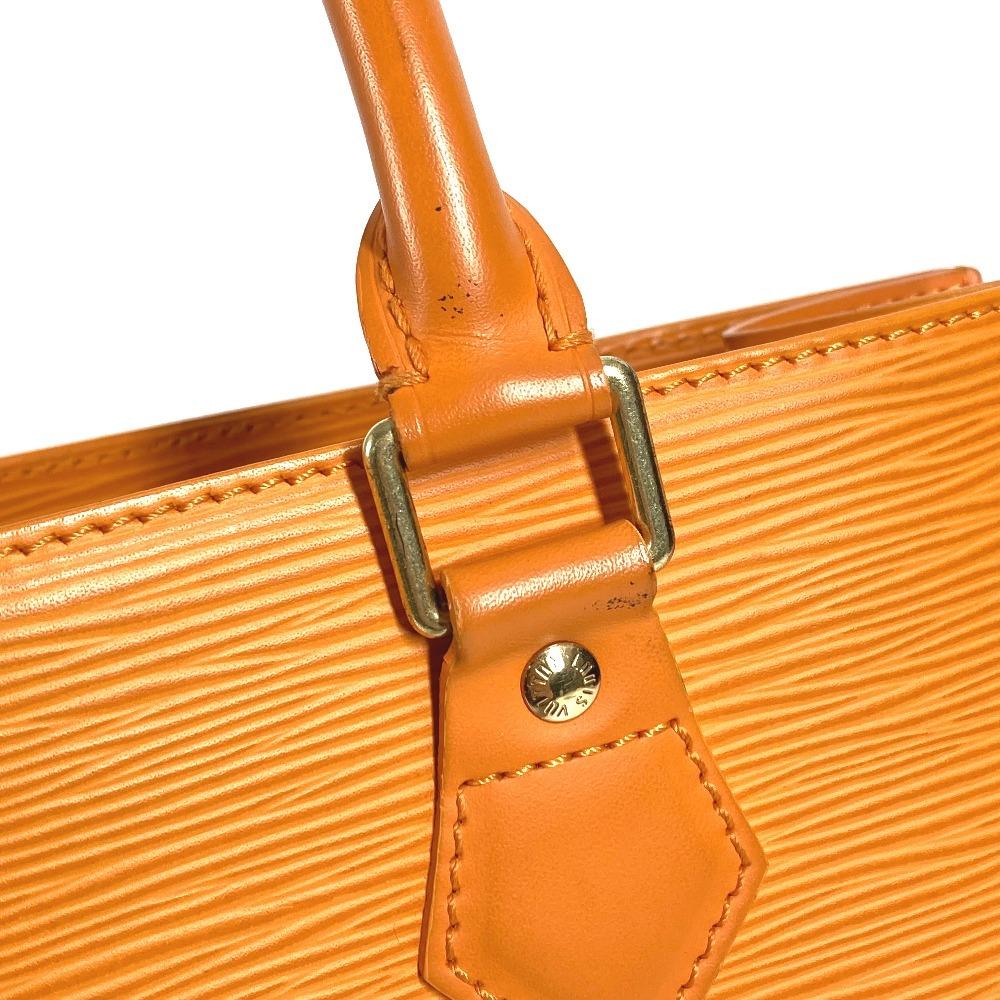 Louis Vuitton M5274H Epi Sac Plat PM Hand Bag Vertical Tote Bag Leather Orange