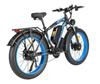 E-Bike für Erwachsene Philodo H8 26" 3000W Motor 48V 26AH All-Terrain E-Bike 21 Gänge Höchstgeschwindigkeit 55 km/h Maximale Zuladung 150 kg Blau