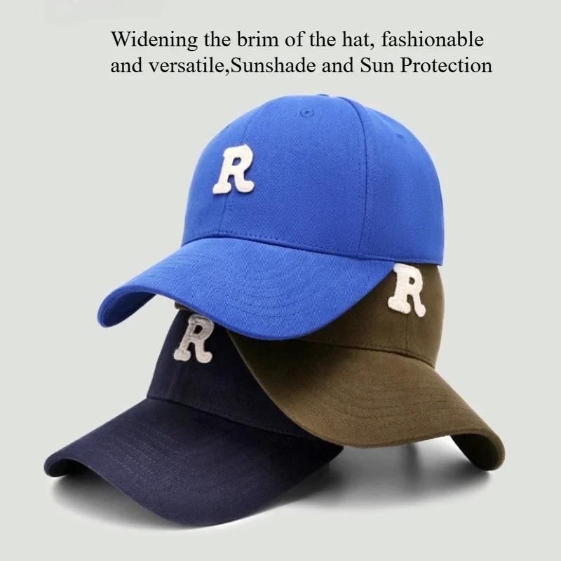 Big Head Baseball Cap For Men Cotton Outdoor Sport Snap Back Cap Dad Hats R Lette Large Size Deepen Trucker Cap 60-65Cm 65-70Cm
