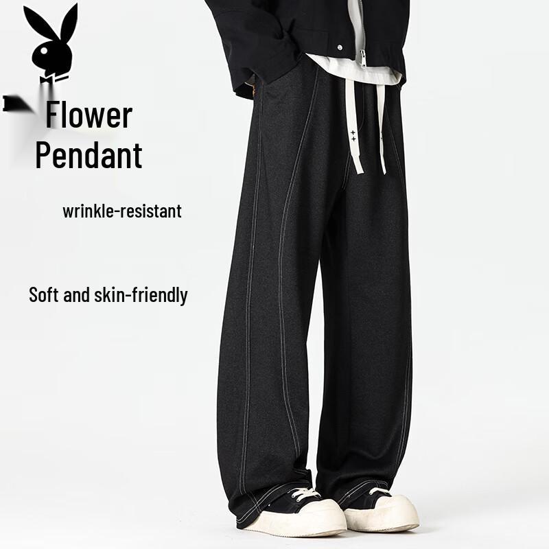 PLAYBOY Men s Plus Size Straight Wide Leg Denim Jeans L