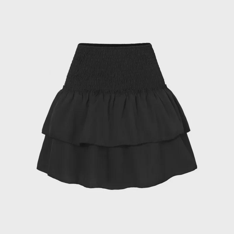 2023 Women's Pleated Ruffle Mini Skirt - Floral Print, 13 Colors Available