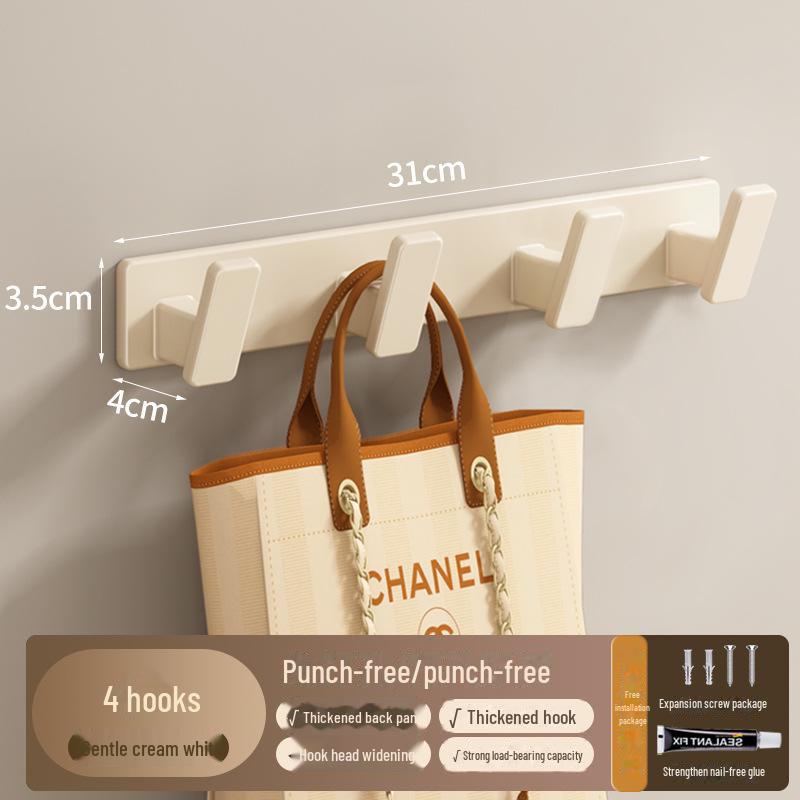 Punch-Free Strong Adhesive Wall Hooks for Kitchen and Bathroom