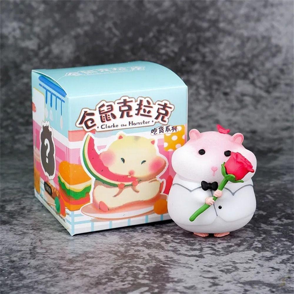 Model Toys Gourmet Hamster Figures Flocking Mouse Hamster Clarke Figures   Car Interior Decoration
