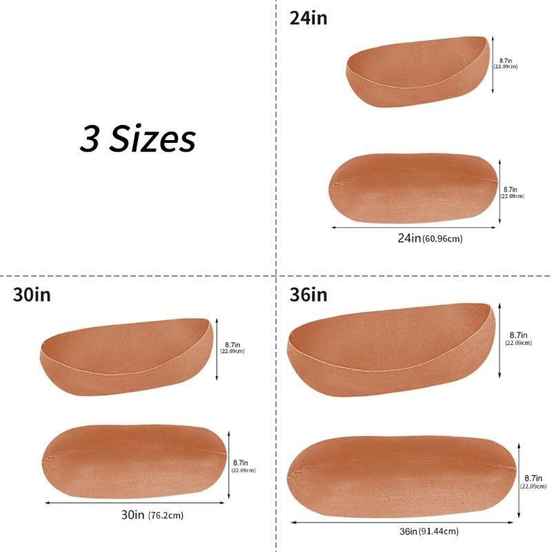 Set of 3 Grooved Felt Window Box Basket Liners Enhances Aeration Plant Container Inserts for Porch Decors Gardening