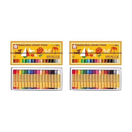 [Set of 2 boxes] Sakura Crepas Crepas 16 colors with rubber band LP16R