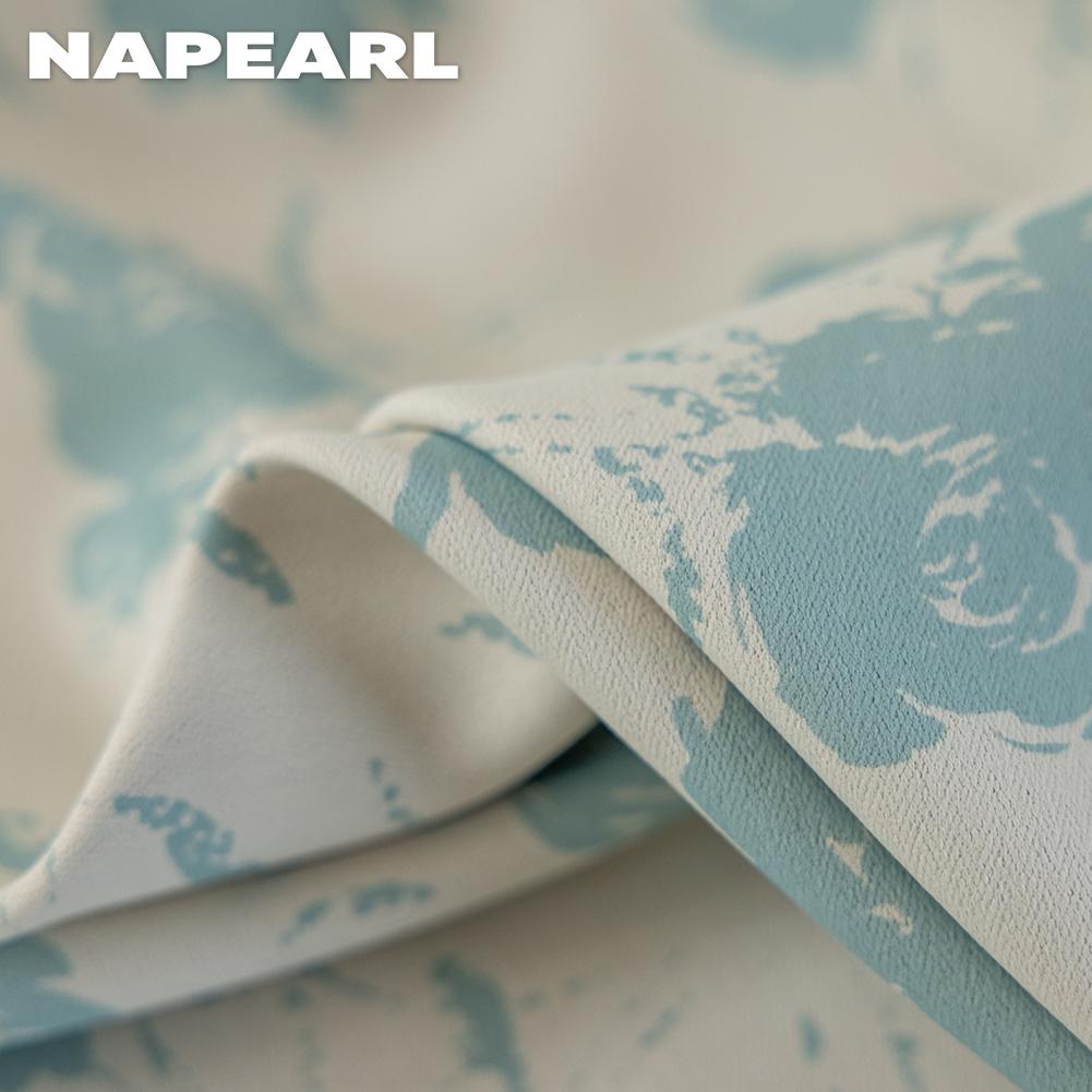 1PC NAPEARL 70-80% zaciemniające romantyczne francuskie róże nadrukowane marszczone wygodne zasłony do sypialni salonu wystrój domu